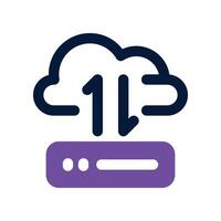 cloud transfer icon. dual tone icon for your website, mobile, presentation, and logo design. vector