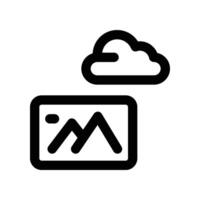 image cloud icon. line icon for your website, mobile, presentation, and logo design. vector