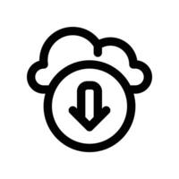 download cloud icon. line icon for your website, mobile, presentation, and logo design. vector