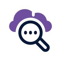 search cloud icon. dual tone icon for your website, mobile, presentation, and logo design. vector