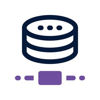 database icon. dual tone icon for your website, mobile, presentation, and logo design.