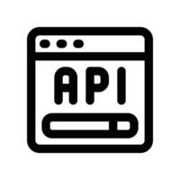 api cloud icon. line icon for your website, mobile, presentation, and logo design. vector