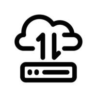 cloud transfer icon. line icon for your website, mobile, presentation, and logo design. vector