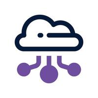 cloud computing icon. dual tone icon for your website, mobile, presentation, and logo design. vector