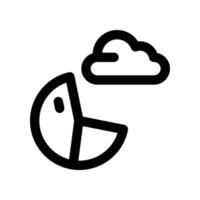 pie chart icon. line icon for your website, mobile, presentation, and logo design. vector