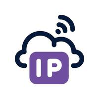 ip address icon. dual tone icon for your website, mobile, presentation, and logo design. vector