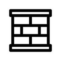 wall icon. line icon for your website, mobile, presentation, and logo design. vector