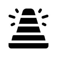 traffic cone icon. glyph icon for your website, mobile, presentation, and logo design. vector