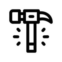 hammer icon. line icon for your website, mobile, presentation, and logo design. vector