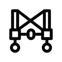 safety harness icon. line icon for your website, mobile, presentation, and logo design. vector