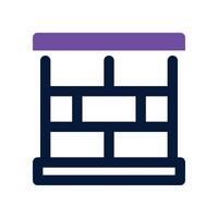 wall icon. dual tone icon for your website, mobile, presentation, and logo design. vector