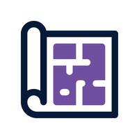 blueprint icon. dual tone icon for your website, mobile, presentation, and logo design. vector