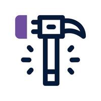 hammer icon. dual tone icon for your website, mobile, presentation, and logo design. vector