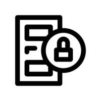 door icon. line icon for your website, mobile, presentation, and logo design. vector