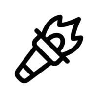 torch icon. line icon for your website, mobile, presentation, and logo design. vector