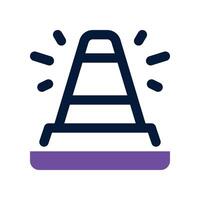 traffic cone icon. dual tone icon for your website, mobile, presentation, and logo design. vector