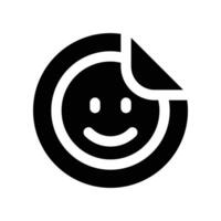 sticker icon. glyph icon for your website, mobile, presentation, and logo design. vector