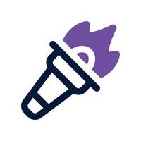 torch icon. dual tone icon for your website, mobile, presentation, and logo design. vector