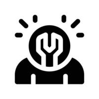 technical support icon. glyph icon for your website, mobile, presentation, and logo design. vector