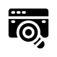 search icon. glyph icon for your website, mobile, presentation, and logo design. vector