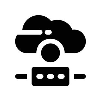 database icon. glyph icon for your website, mobile, presentation, and logo design. vector