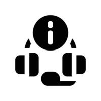 call center icon. glyph icon for your website, mobile, presentation, and logo design. vector