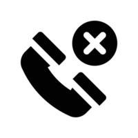 missed call icon. glyph icon for your website, mobile, presentation, and logo design. vector