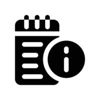 note icon. glyph icon for your website, mobile, presentation, and logo design. vector
