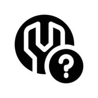 faq icon. glyph icon for your website, mobile, presentation, and logo design. vector