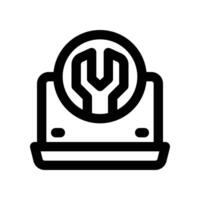 tech help icon. line icon for your website, mobile, presentation, and logo design. vector