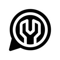 chat icon. glyph icon for your website, mobile, presentation, and logo design. vector