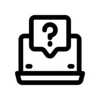 question icon. line icon for your website, mobile, presentation, and logo design. vector