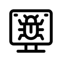 bug icon. line icon for your website, mobile, presentation, and logo design. vector