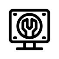 computer icon. line icon for your website, mobile, presentation, and logo design. vector