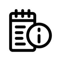 note icon. line icon for your website, mobile, presentation, and logo design. vector
