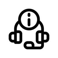 call center icon. line icon for your website, mobile, presentation, and logo design. vector
