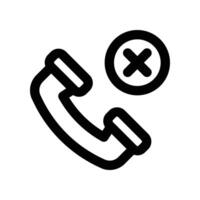 missed call icon. line icon for your website, mobile, presentation, and logo design. vector
