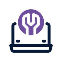 tech help icon. dual tone icon for your website, mobile, presentation, and logo design. vector