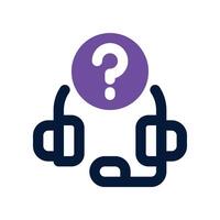 support icon. dual tone icon for your website, mobile, presentation, and logo design. vector