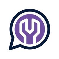 chat icon. dual tone icon for your website, mobile, presentation, and logo design. vector