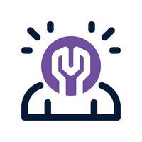 technical support icon. dual tone icon for your website, mobile, presentation, and logo design. vector