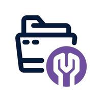 folder icon. dual tone icon for your website, mobile, presentation, and logo design. vector