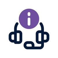 call center icon. dual tone icon for your website, mobile, presentation, and logo design. vector