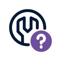 faq icon. dual tone icon for your website, mobile, presentation, and logo design. vector