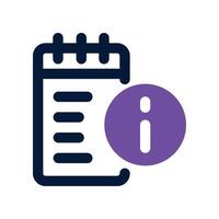 note icon. dual tone icon for your website, mobile, presentation, and logo design. vector