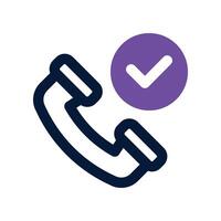 called icon. dual tone icon for your website, mobile, presentation, and logo design. vector