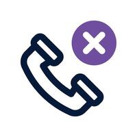 missed call icon. dual tone icon for your website, mobile, presentation, and logo design. vector