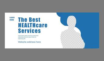 Medical services provide and web banner template vector