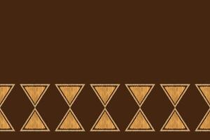 Traditional Ethnic ikat motif fabric pattern geometric style.African Ikat embroidery Ethnic oriental pattern brown background wallpaper. Abstract,illustration.Texture,frame,decoration. vector