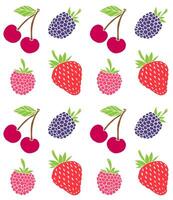 Seamless pattern of sketch berries vector